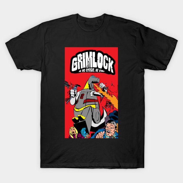 Transformers King Grimlock Godzilla Homage T-Shirt by jhunt5440